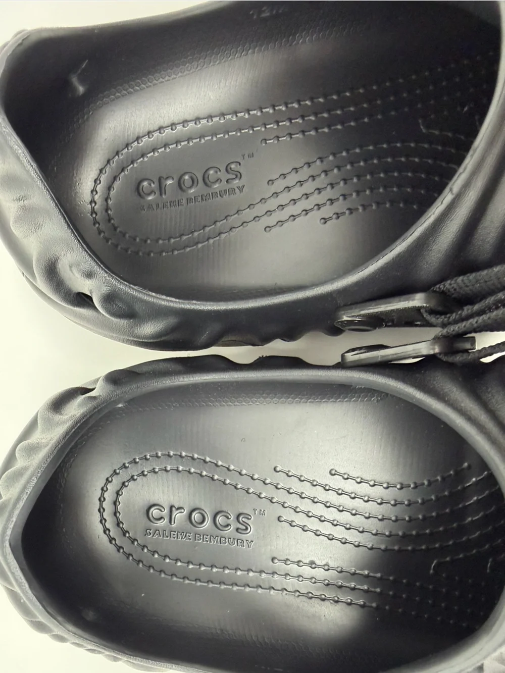 CROCS Black Foam Strap Sandals Sz. 12